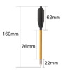 Metal short arrow, equipment, 25inch, 12 pieces, aluminum alloy, 6.2mm, archery