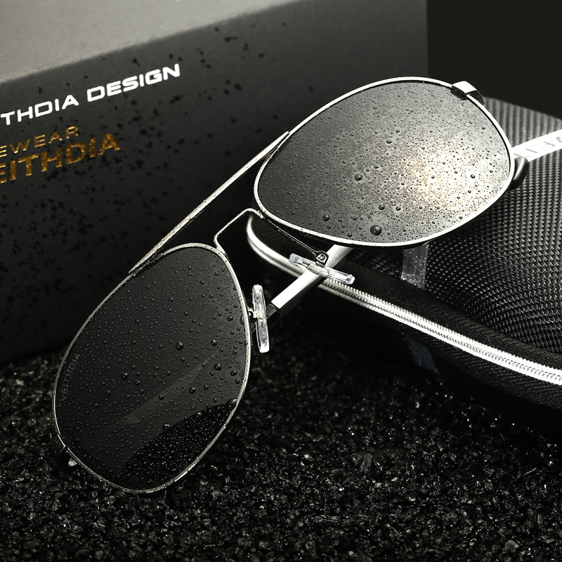 Hombres recubiertos coloridos gafas de sol polarizadas Rana espejo 3364