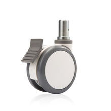 3寸4寸平底丝杆光杆插杆医疗脚轮双行双片静音轮医疗器械设备脚轮