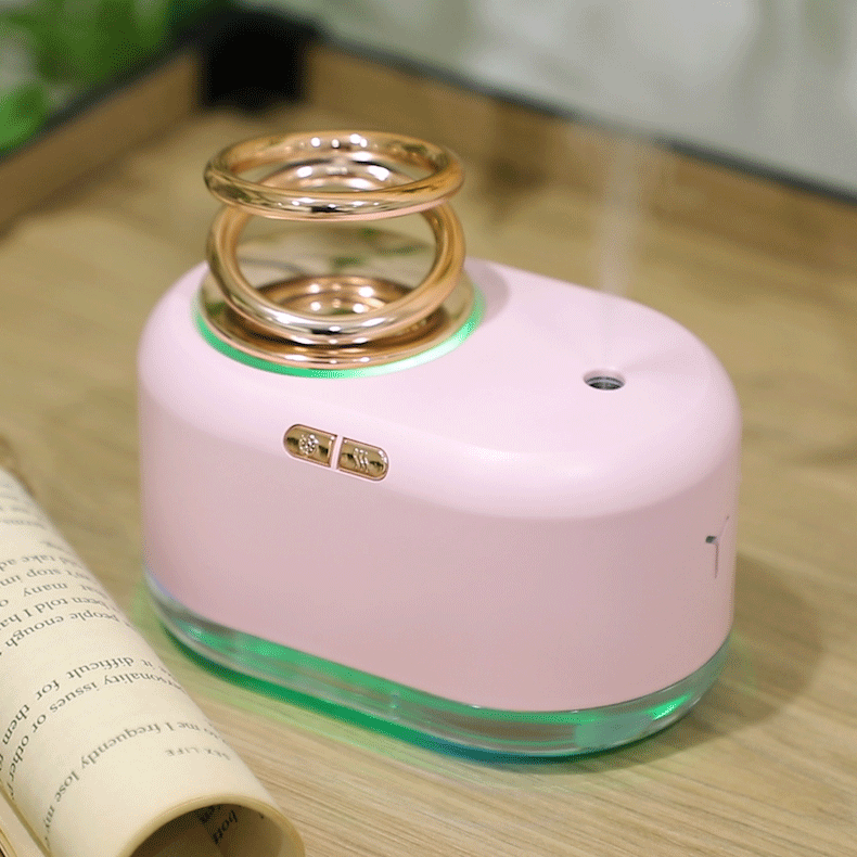 Suspension double ring humidifier usb desktop indoor air atomization night light household mute large spray humidifier