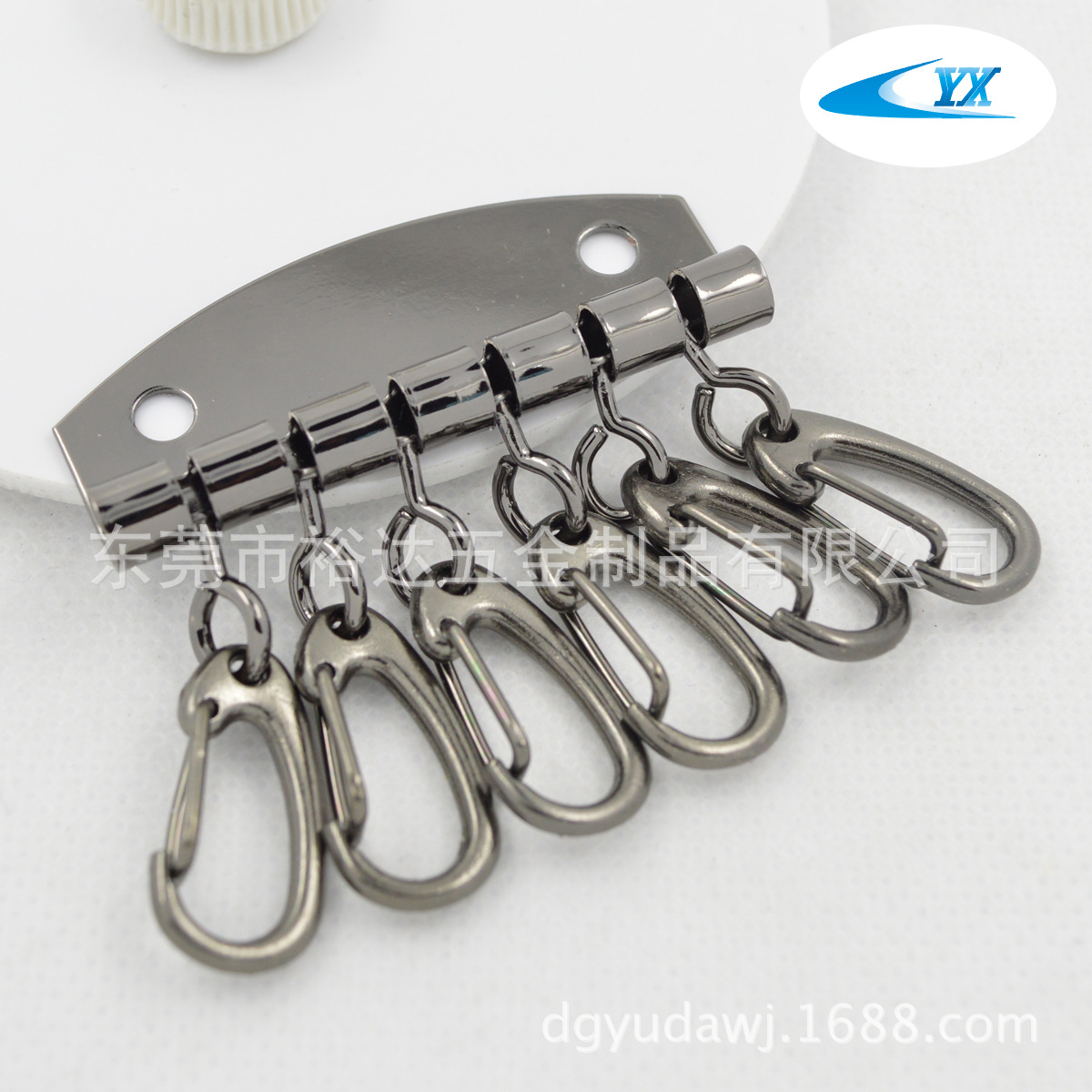 6爪钥匙牌锁匙牌DIY包五金 五金配件 枪色