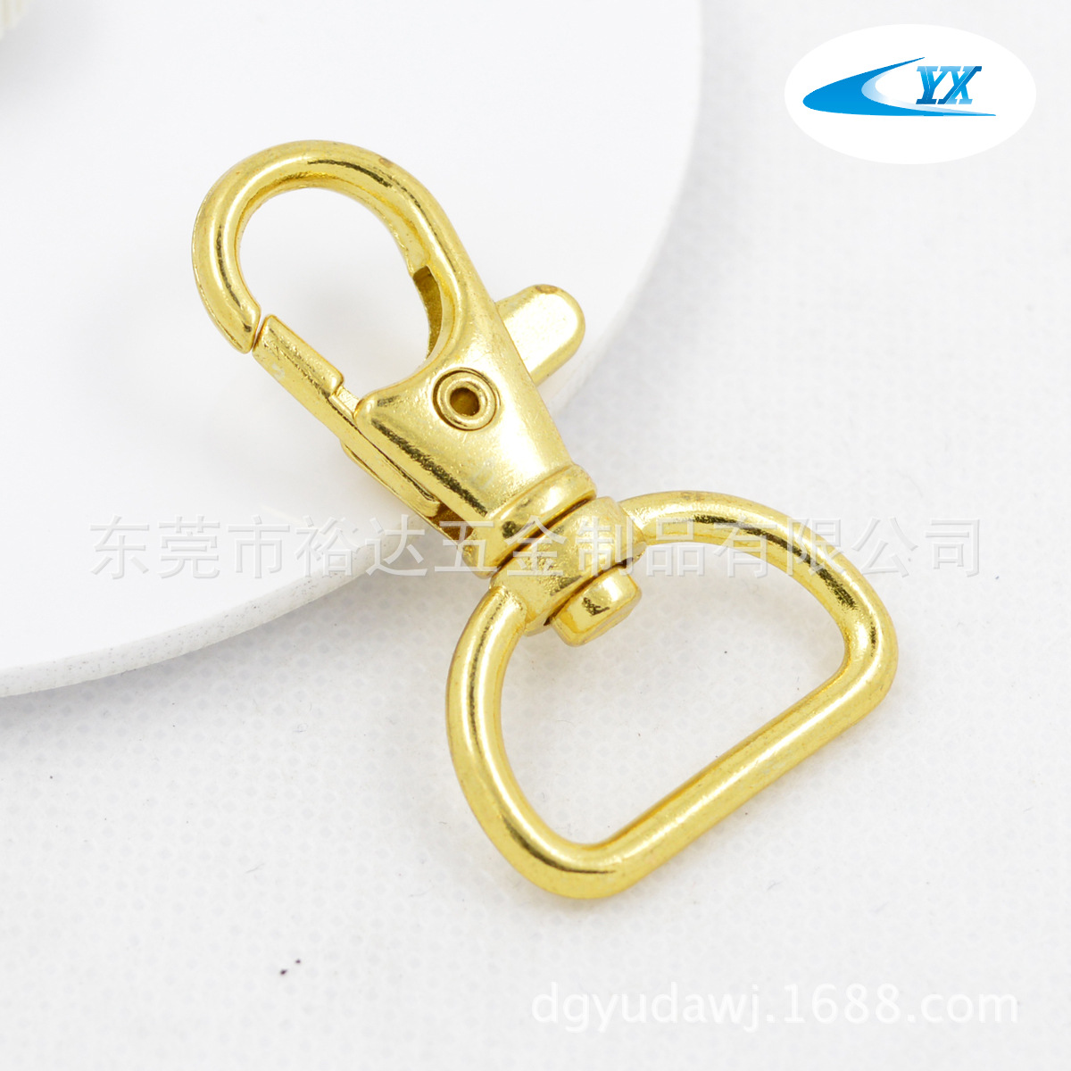 20MM锌合金扣 按制扣 鱼眼钩 织带五金配件 金色