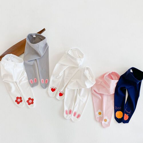 ins  autumn baby cute printed cartoon flower pantyhose cotton versatile pp pantyhose