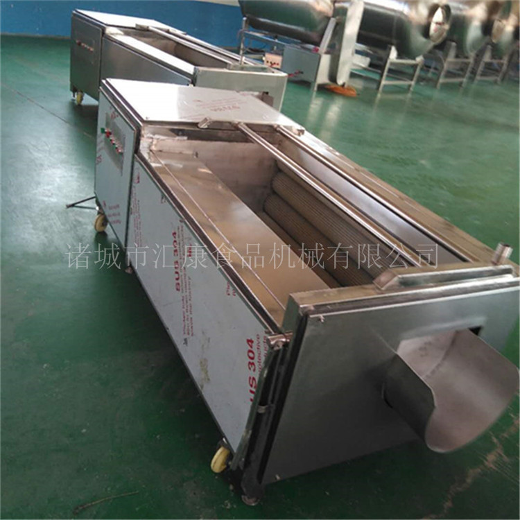 汇康供应紫薯 土豆脱皮清洗机 海蛎除杂毛辊清洗机 价格优惠