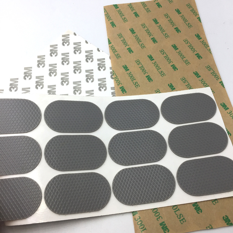 Fábrica negro junta de silicona patrón de malla autoadhesiva antideslizante sellado de goma antideslizante almohadilla del pie junta de goma