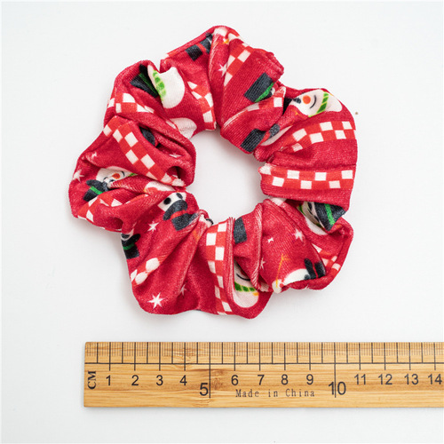 Cross-border style Christmas holiday plush large intestine hair tie North American beauty hair tying high elasticity hair tie head accessory
