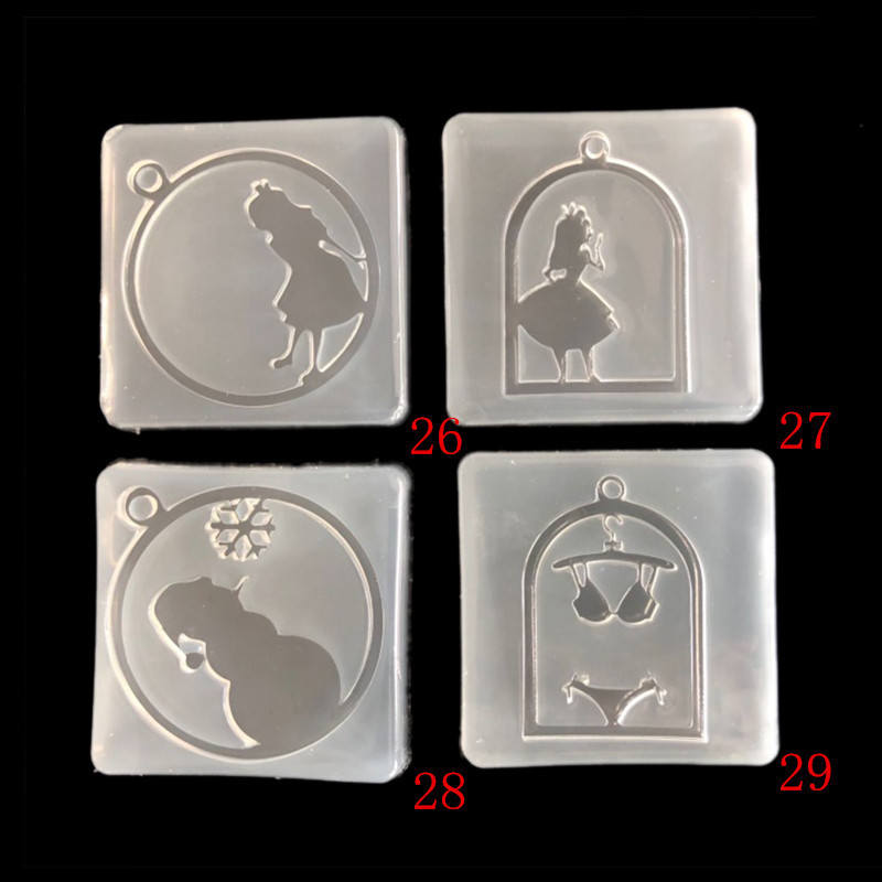 Espejo Marco de acrílico DIY epoxi molde chica bonita bikini UV pegamento teléfono caso decorativo colgante