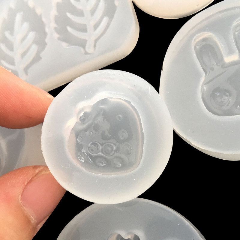 Espejo de cristal epoxi molde DIY hecho a mano paquete material epoxi joyería hoja oso cabeza libélula barba fresa