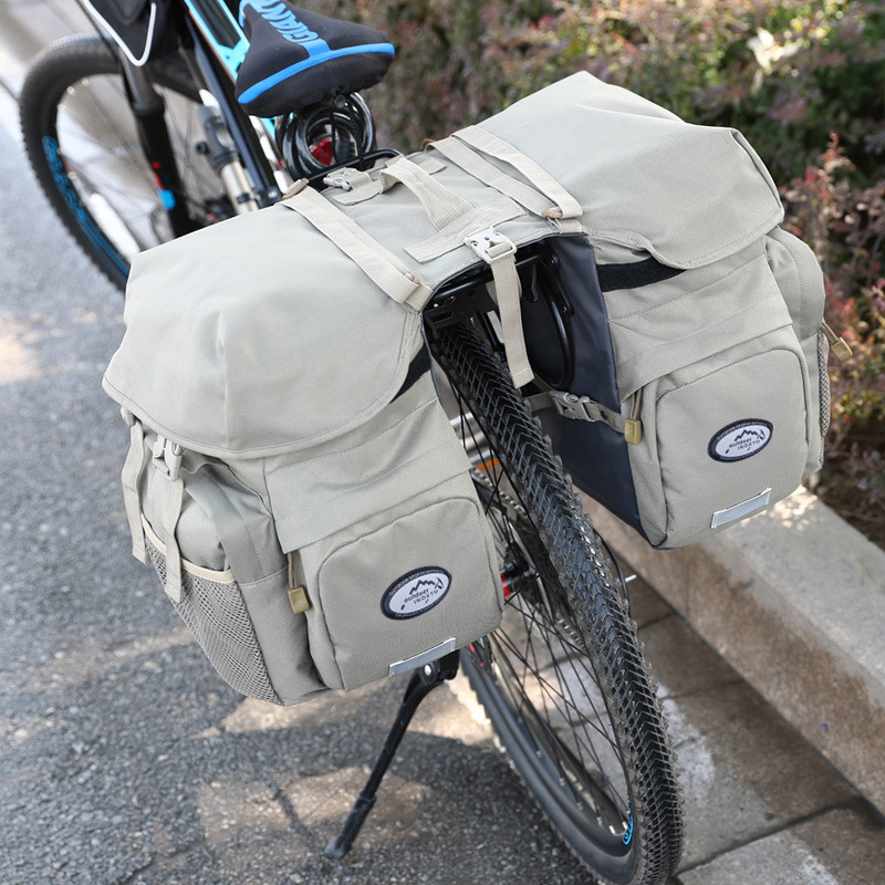 Large Capacity Waterproof Bike Rear Rack Pannier For Mountain Bikes, Long-Distance Cycling Rainproof Gear Bag_voghion.com