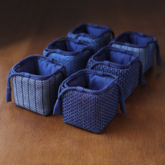 Erya thickened denim storage travel bag cloth bag teapot fair cup teacup medium cloth bag