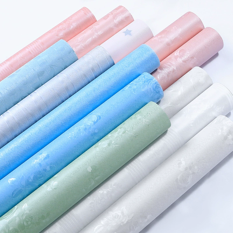 Тисненые обои самоклеящиеся Шелковый узор 3D 3D водонепроницаемые обои ПВХ украшение спальни ТВ фон стикер стены