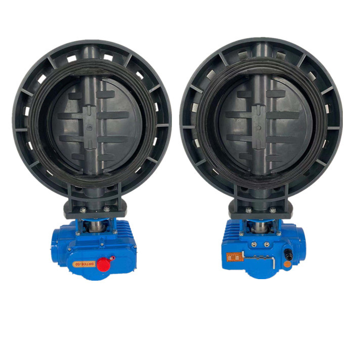 供应UPVC电动蝶阀 CTB-010 执行器材质：合金铝 DN150 天津大禹