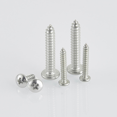 Source manufacturer 304 stainless steel cross pan head self-tapping nail PA round head GB845 self-tapping wholesale self-tapping