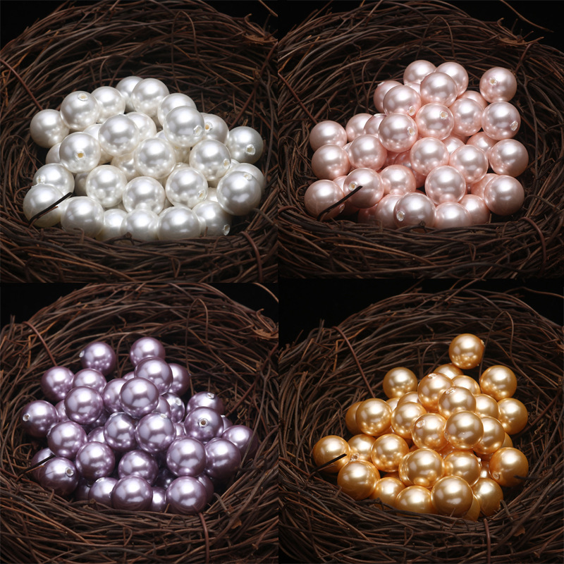 Factory direct natural deep sea shell Pearl fashion color half hole shell beads diy jewelry accessories loose beads wholesale