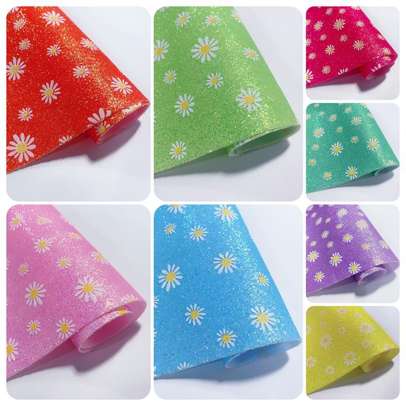 柔软夜光小菊花荧光格丽特闪光面料适合箱包手袋书包工艺礼品首饰