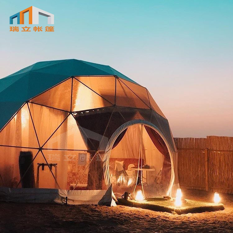 厂家直供圆顶半透明星空帐篷度假景区营地网红民宿酒店露营帐篷