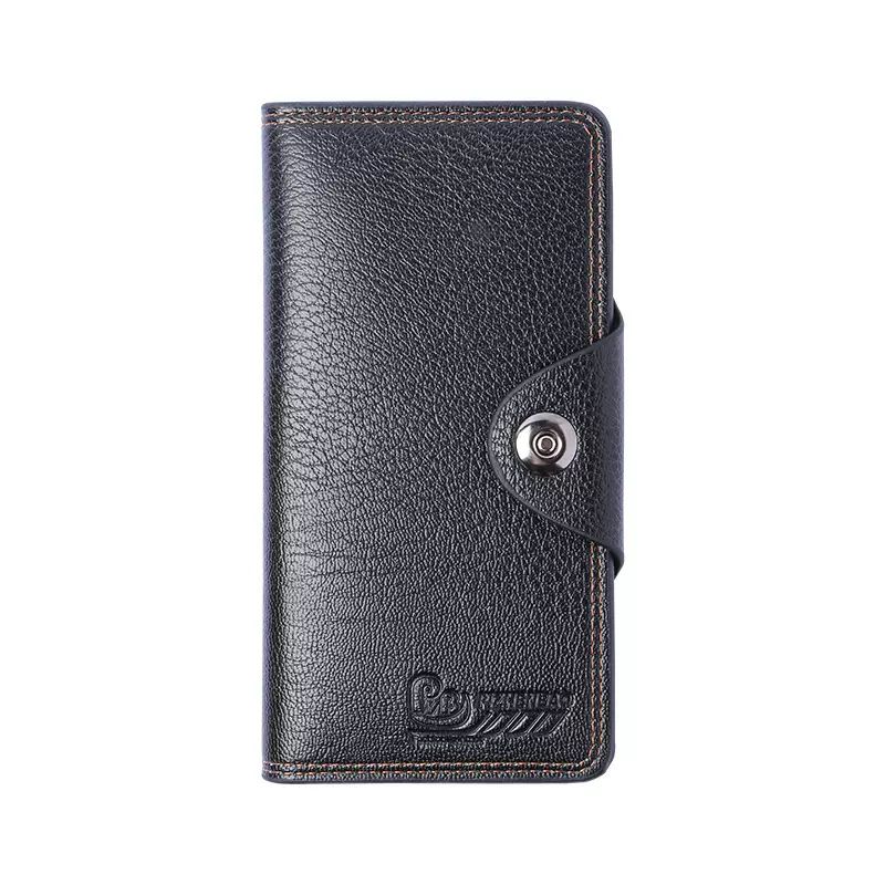 男士钱包长款钱夹经典搭扣多卡位软皮夹卡多功能卡套男信用卡