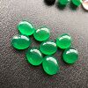 [Agate ring noodles]Spot Green 12*14 Arc bottom ring surface diy Handicraft Hairpin head agate Abstaining face