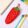 Realistic fruit silica gel children's cute pencil case for elementary school students, storage bag, key bag