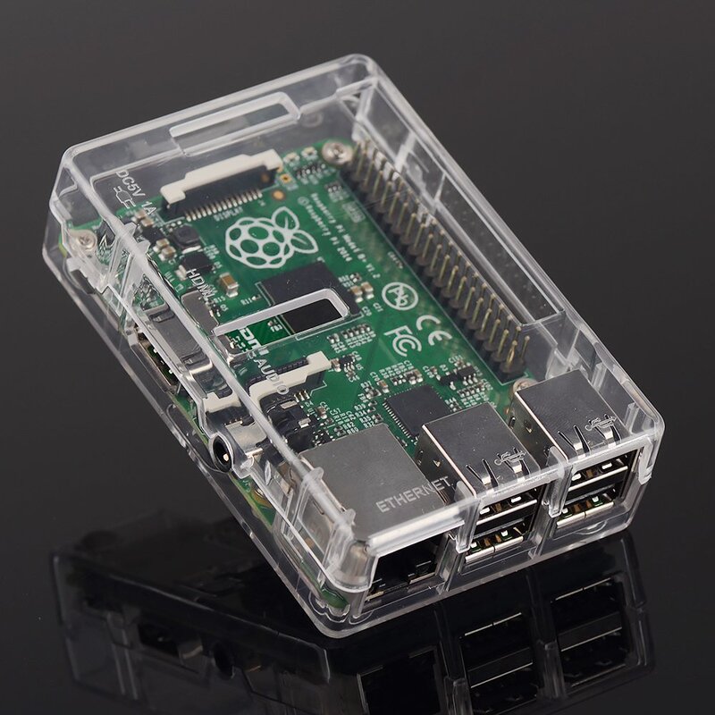 Raspberry PI B + Raspberry PI B +3 generation computer case ABS injection transparent shell box Raspberry PI B + Raspberry PI B +3 generation computer case ABS injection transparent shell box