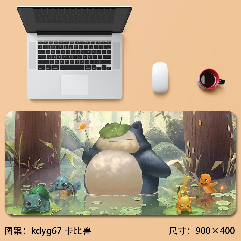 Коврик для мыши (Pokemon) сверхбольшой противоскользящий настольный коврик, утолщенный 2–5 мм, размеры 800×300 / 900×400 мм
