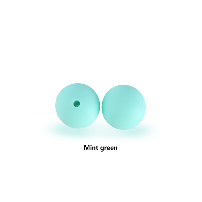 12mm perlas de silicona molar juguete teether pulsera pezón cadena collar accesorios infantil DIY accesorios de la joyería