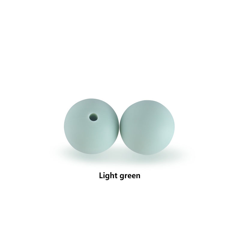 12mm perlas de silicona molar juguete teether pulsera pezón cadena collar accesorios infantil DIY accesorios de la joyería