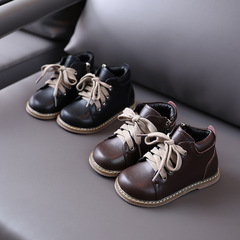 Korean Version Winter Girl Boots Leather Snow Boots for Kids Soft-soled Baby Boots for Boys Short Boots
