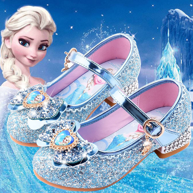 Girls High Heels Aisha Princess Shoes Frozen Crystal Shoes Autumn Children's Leather Shoes Model Show Shoes Girls High Heels Aisha Princess Shoes Frozen Crystal Shoes Autumn Children's Leather Shoes Model Show Shoes