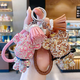 Трендовая кукла, милый брелок, подвеска, креативный аксессуар, инкрустировано бриллиантами, с медвежатами, креативный подарок, оптовые продажи