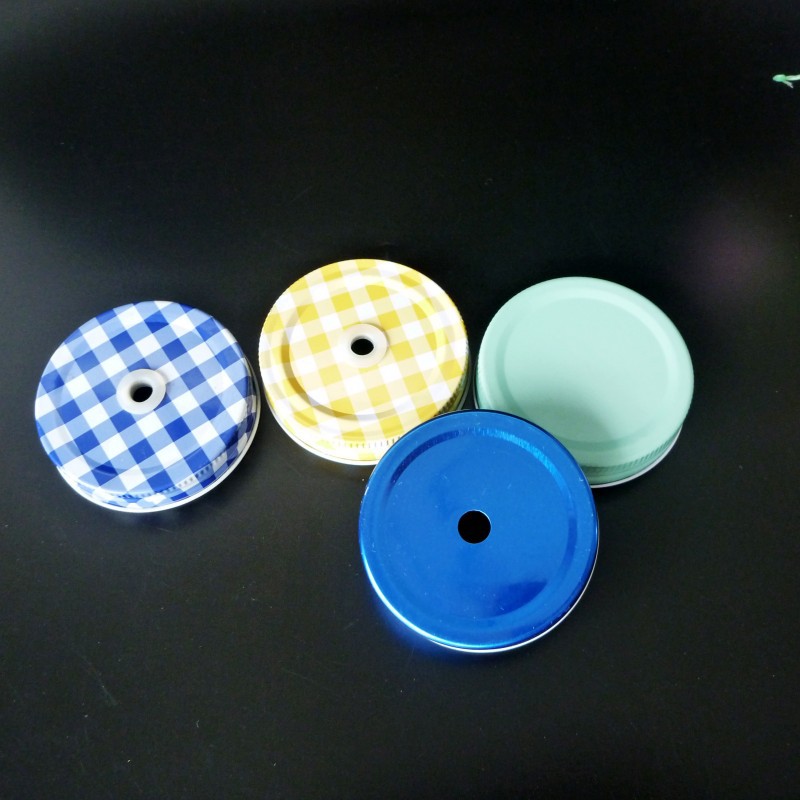 批发马口铁四旋盖 打孔盖 分体盖 徐州玻璃瓶盖子食品级马口铁盖