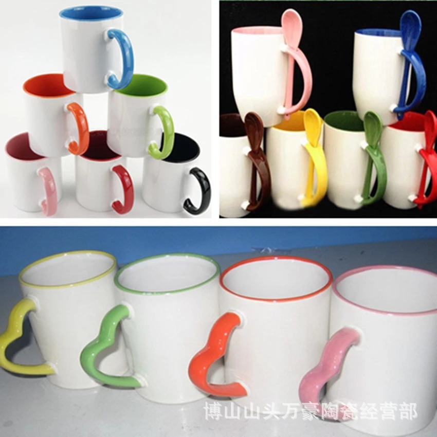 Factory coated Cup blank thermal transfer ceramic cup export AB grade 11oz enhanced porcelain bone china mug