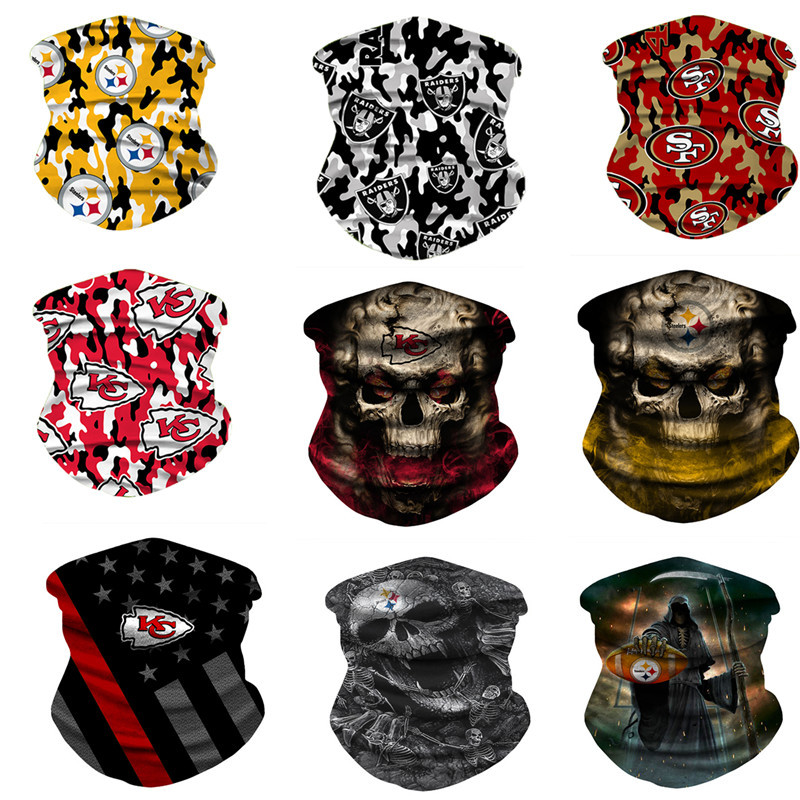 2020 new skull 3D digital printing Magic Ice Silk face towel multi-function outdoor mask scarf wristband bandana