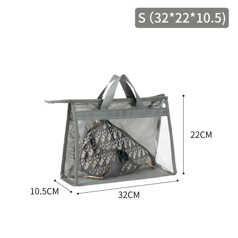 Transparent waterproof dustproof storage bag, hanging organiser, non-woven + PVC, multiple sizes