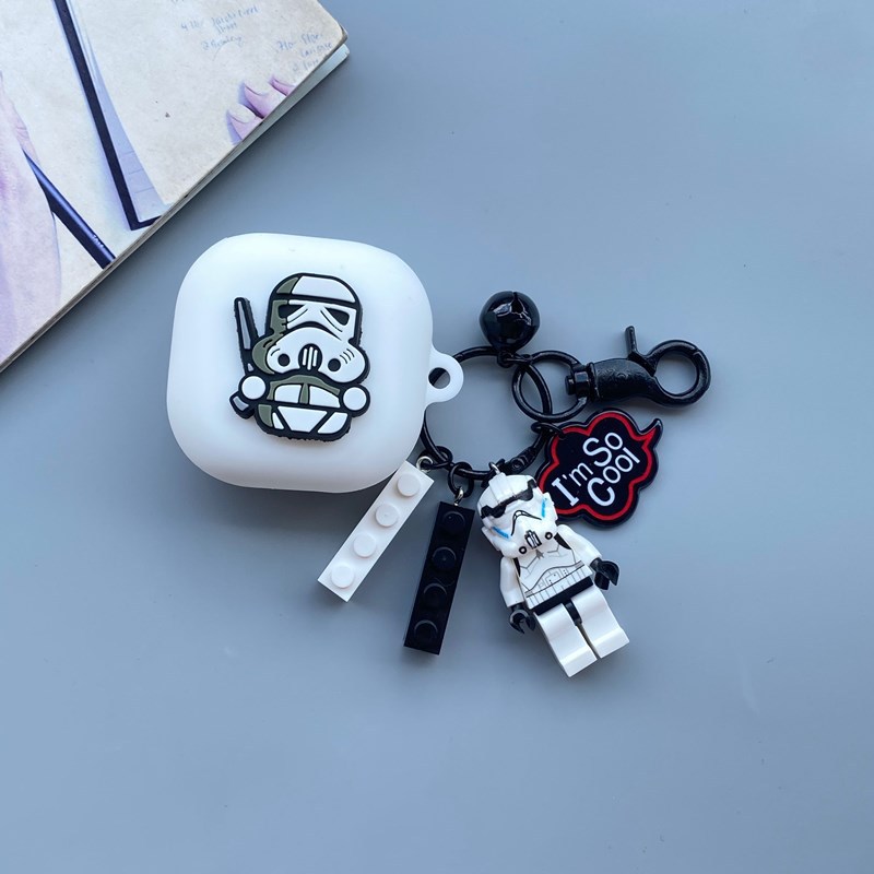 Aplicable a Samsung Galaxy Buds2/live auricular Bluetooth inalámbrico funda protectora de silicona de dibujos animados pro funda suave moda