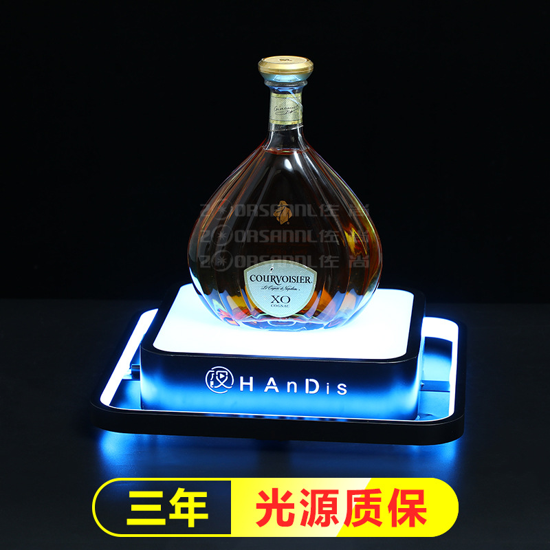 Zuoshang luminoso vino asiento colorido champán vino extranjero base recargable vino estante KTV vino props bar soporte de exhibición