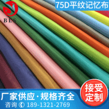 工厂现货75d仿记忆布料防水羽绒服派克服男装女装仿记忆面料布料