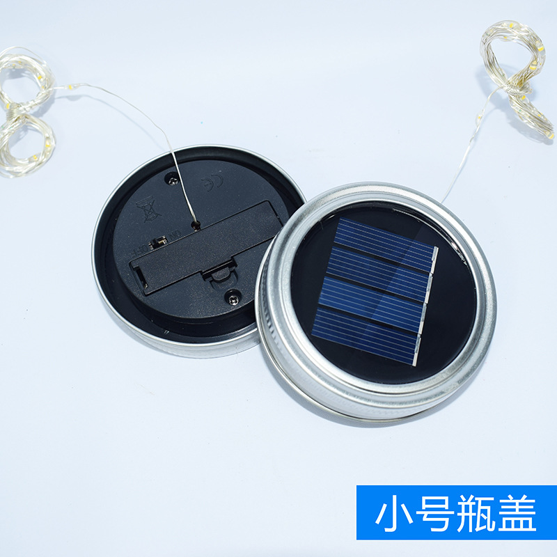 ソーラークラックガラス球灯部品屋外公園ステンレス製許灯メイソン缶装飾灯