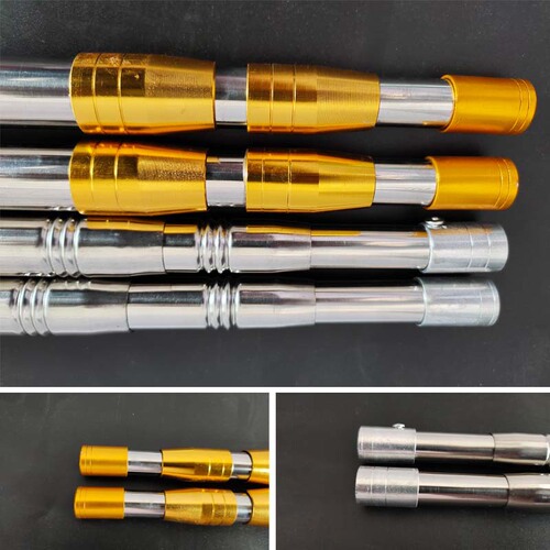 Fishing stainless steel fishing net pole sickle pole fishing gear net pole telescopic adjustment large fishing net pole
