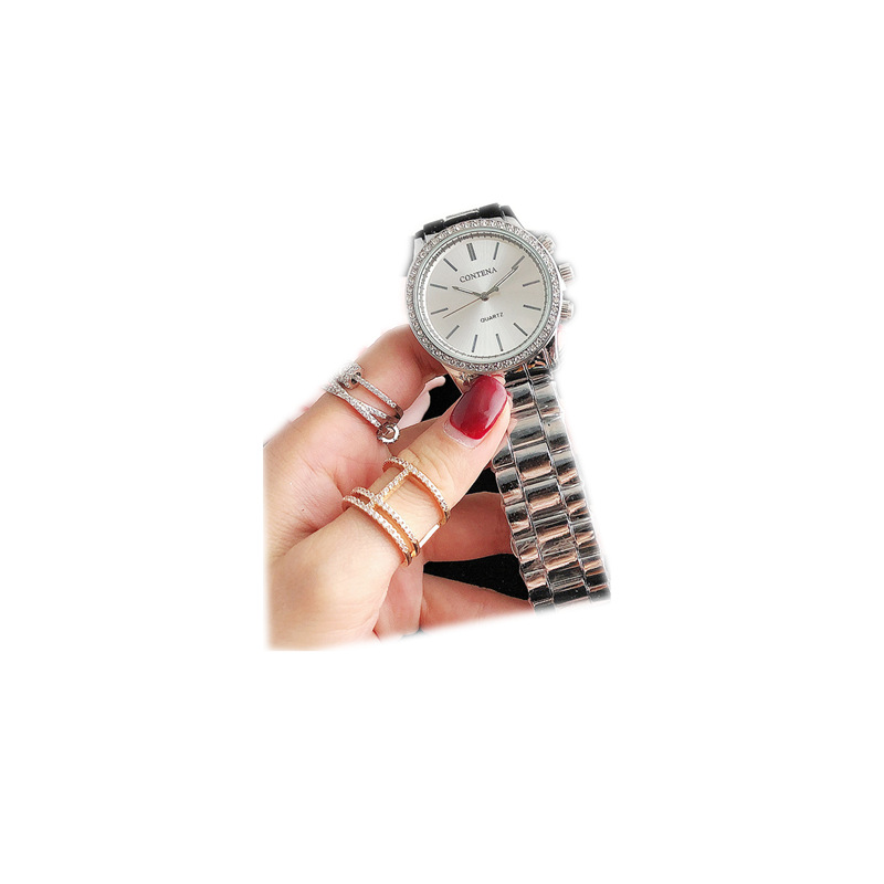 Sommer New Time Running Fritid Simple diamanter med alsidige pinde og skalaer Kvartsur til kvinder_voghion.com