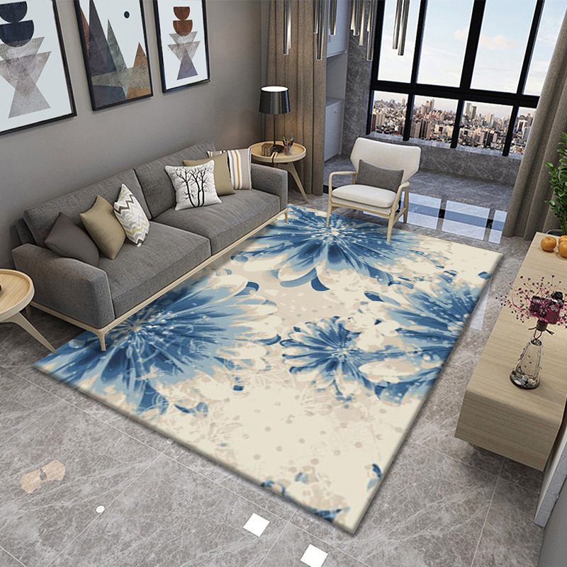 Alfombra de gran superficie estilo nórdico para sala de estar, sofá, mesa de centro, alfombra de terciopelo cristalino, fácil de cuidar y resistente al desgaste para oficina.