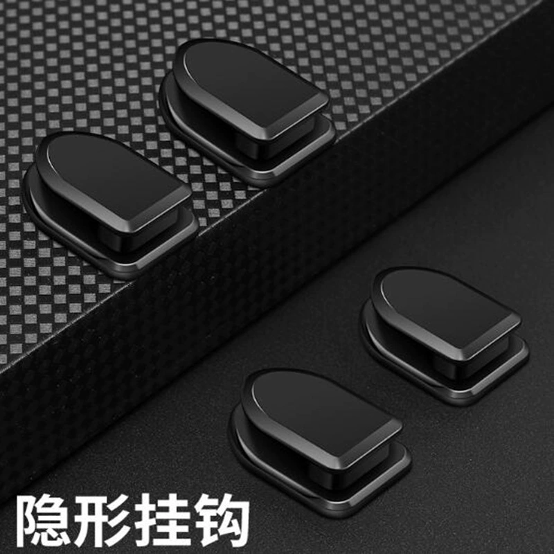 Car Sticky Hook Mini Invisible Hook, PC+ABS Multi‑function Automotive & Home Hanger, 3×2.1 cm