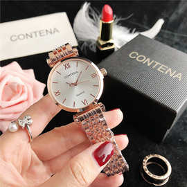 一件代发 A时尚腕表天星钻表抖音网红石英手表百塔时装表精致