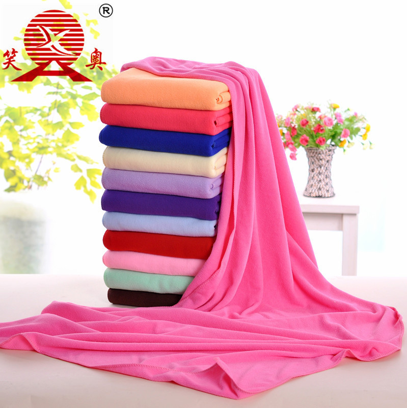 Factory custom microfiber bath towel comfortable soft beach towel gift advertising Big Towel logo foreign trade