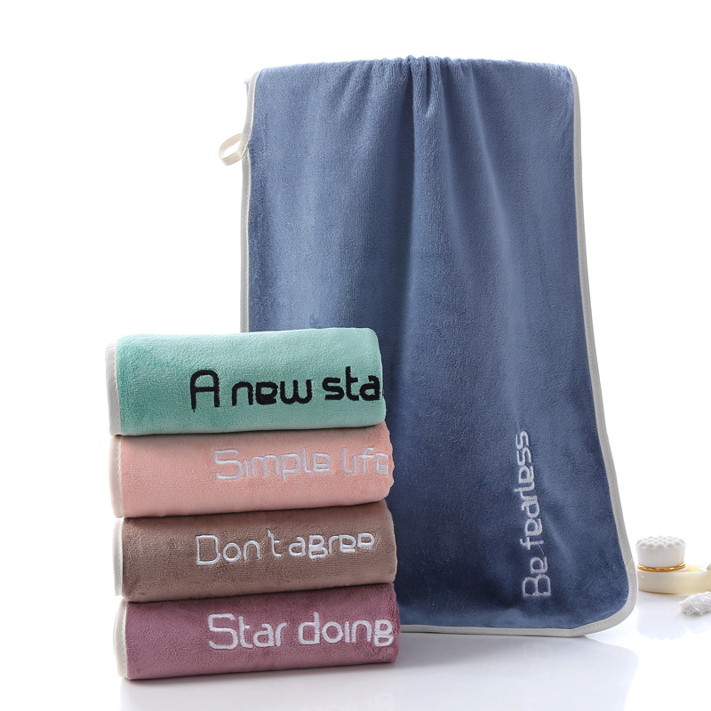 400 Youth-Style Bath Towel Manufacturer Wholesale Absorbent Non-Shedding Bath Towel Unisex Embroidered Beach Towel Bath Towel