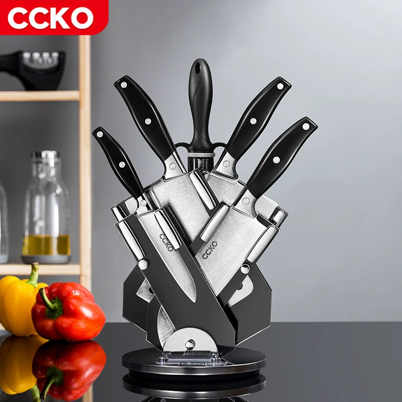 Набор ножей (CCKO) из 7 предметов из нержавеющей стали с разделочной доской и ножницами