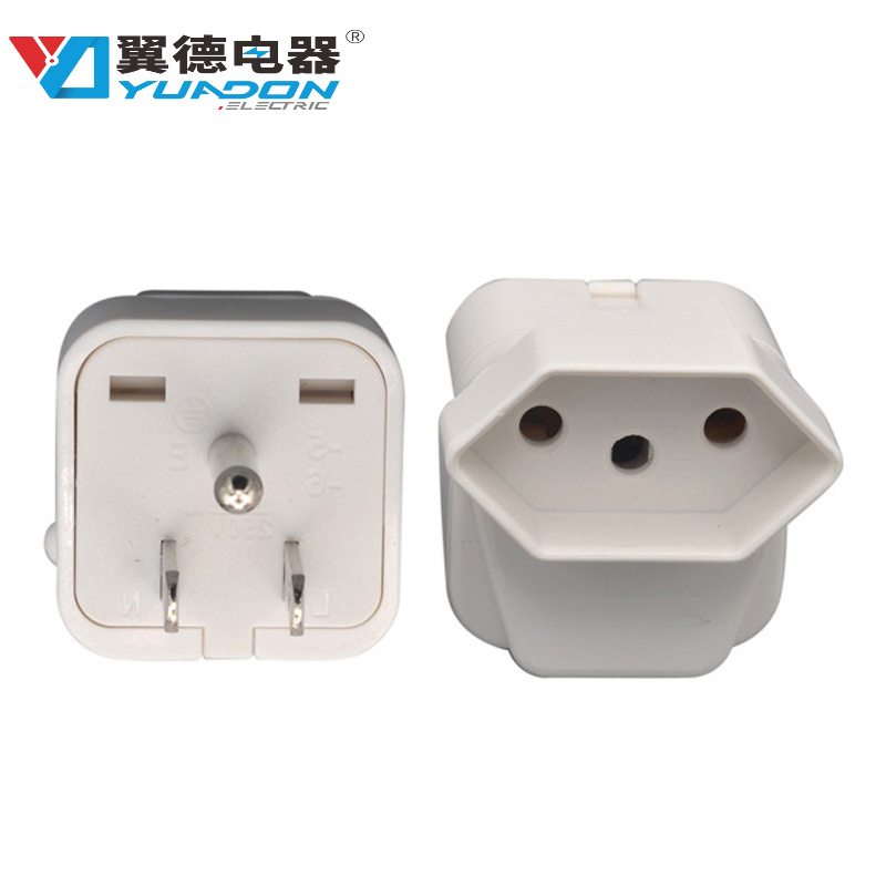 YDF-5巴西转美规美式转换插头10A 250V巴西转美标旅行充电转接头