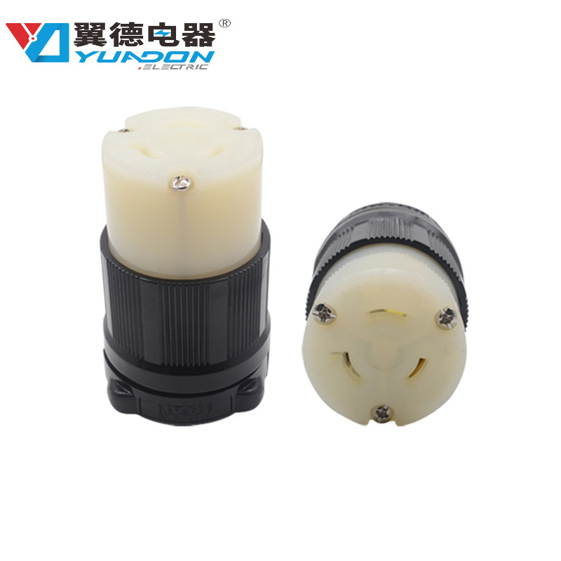 yuadon/翼德NEMAL7-20C美规工业插头20A三极电源插头美式组装插座