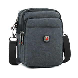 Swiss Army Knife Shoulder Bag Men's Business Bag Multifunctional Men's Bag Simple Canvas Small Backpack Fashionable Satchel