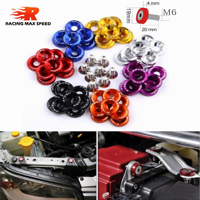 Cross-border modification JDM colorful screw gasket M6 screw car motorcycle front and rear bar reinforcement washer screw Cross-border modification JDM colorful screw gasket M6 screw car motorcycle front and rear bar reinforcement washer screw